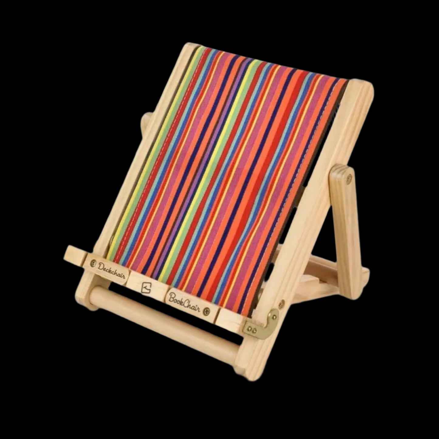 BookChair Deckchair - iPad/Tablet Stand & Book Holder - Multistripe