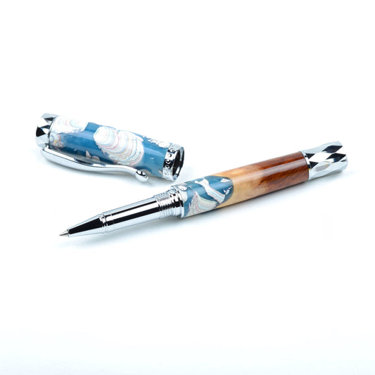 Bespoke Artisanal Ballpoint Pen - "The Delta"