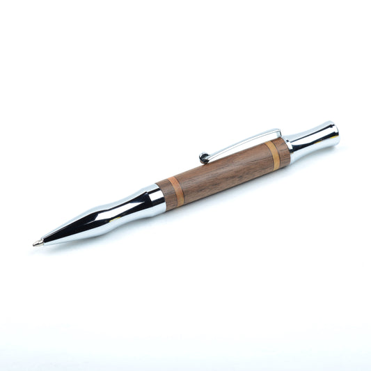 Bespoke Artisanal Ballpoint Pen - "Hardwood Honey"