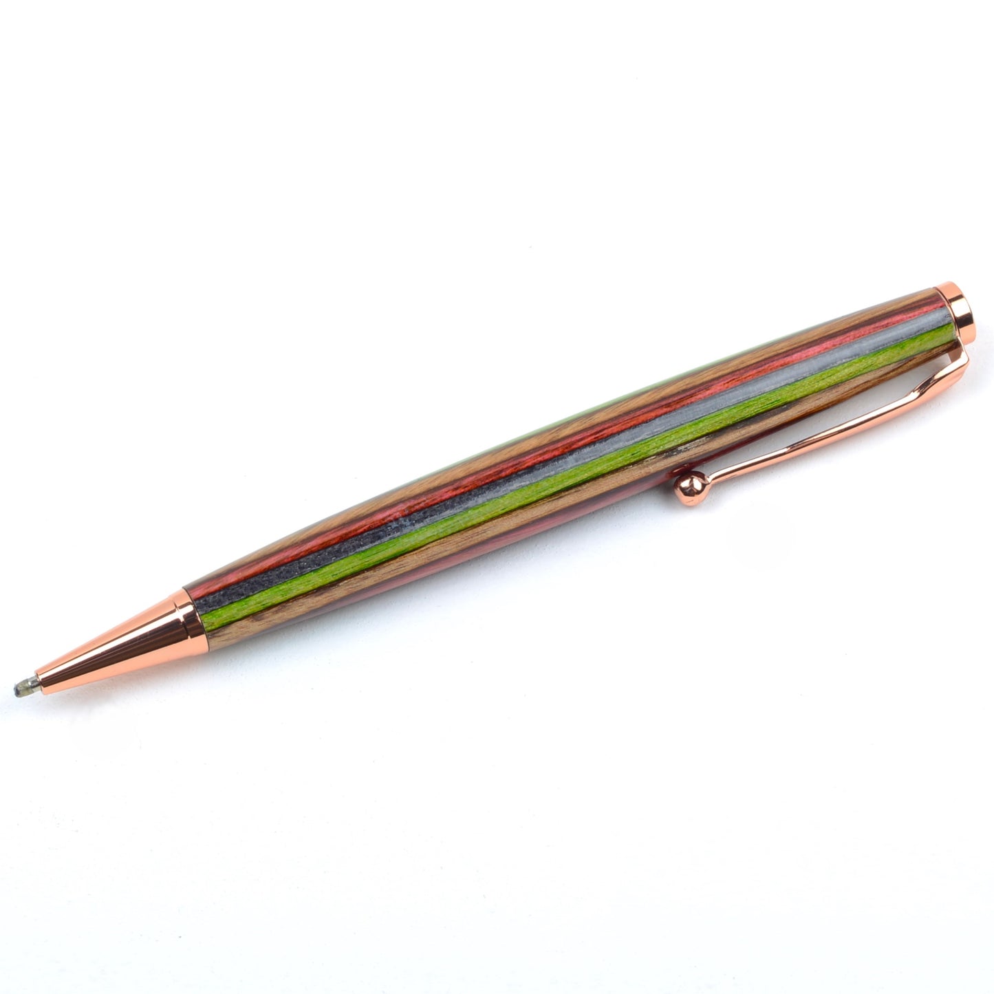 Bespoke Artisanal Ballpoint Pen - "Rainbow Bright"