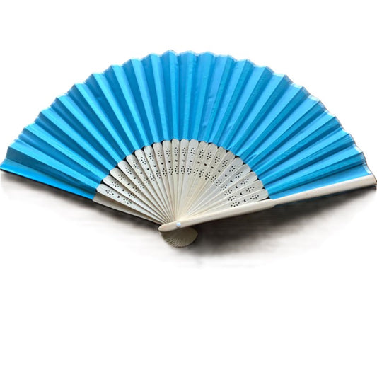 Personal Fan - Bright Blue - Silk