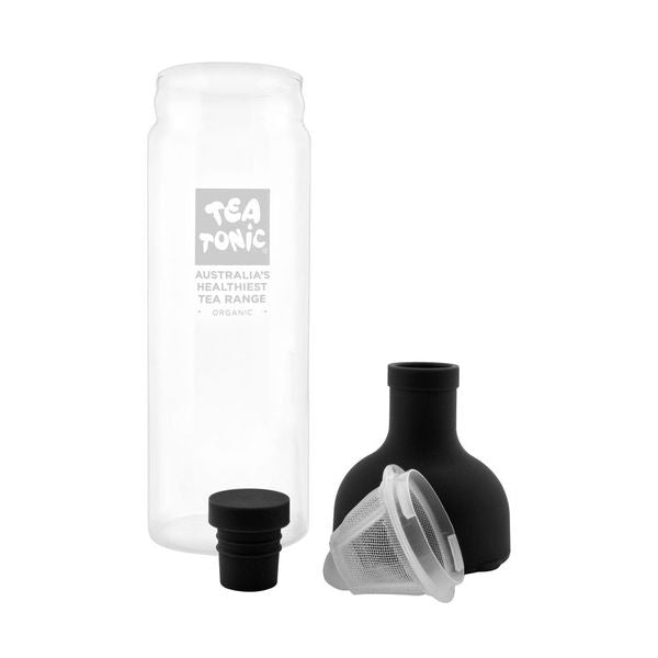 Glass Tea Infusing Wine Bottle - Black