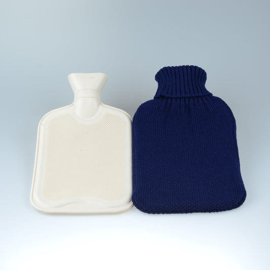 Hot Water Bottle-Knitted Navy Blue