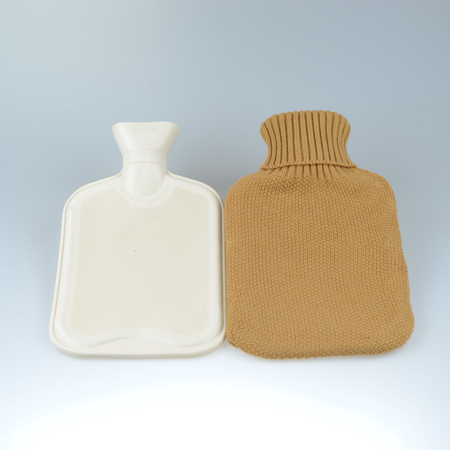 Hot Water Bottle-Knitted Mustard