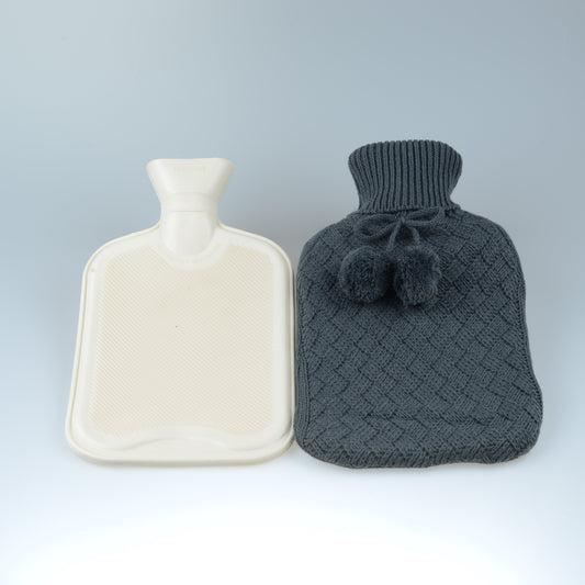 Hot Water Bottle-Knitted Charcoal