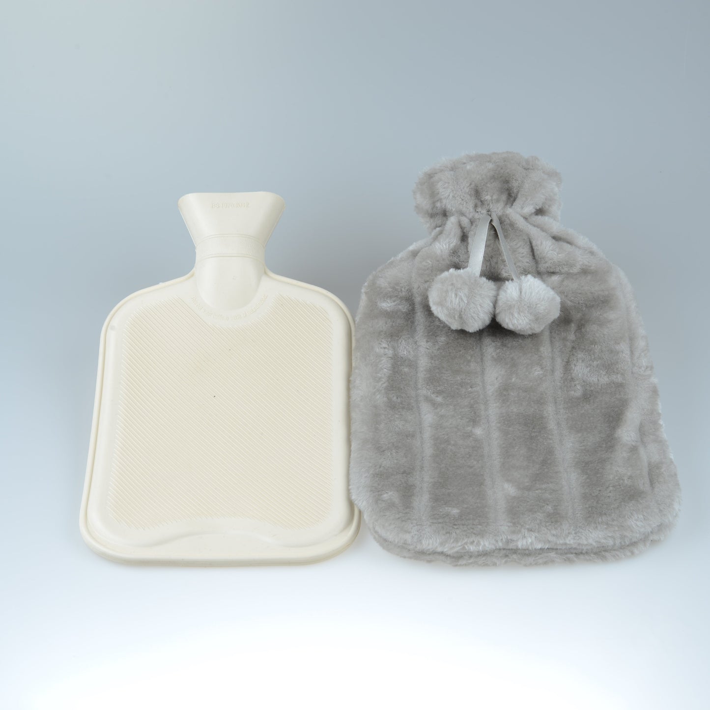 Hot Water Bottle-Plush Grey