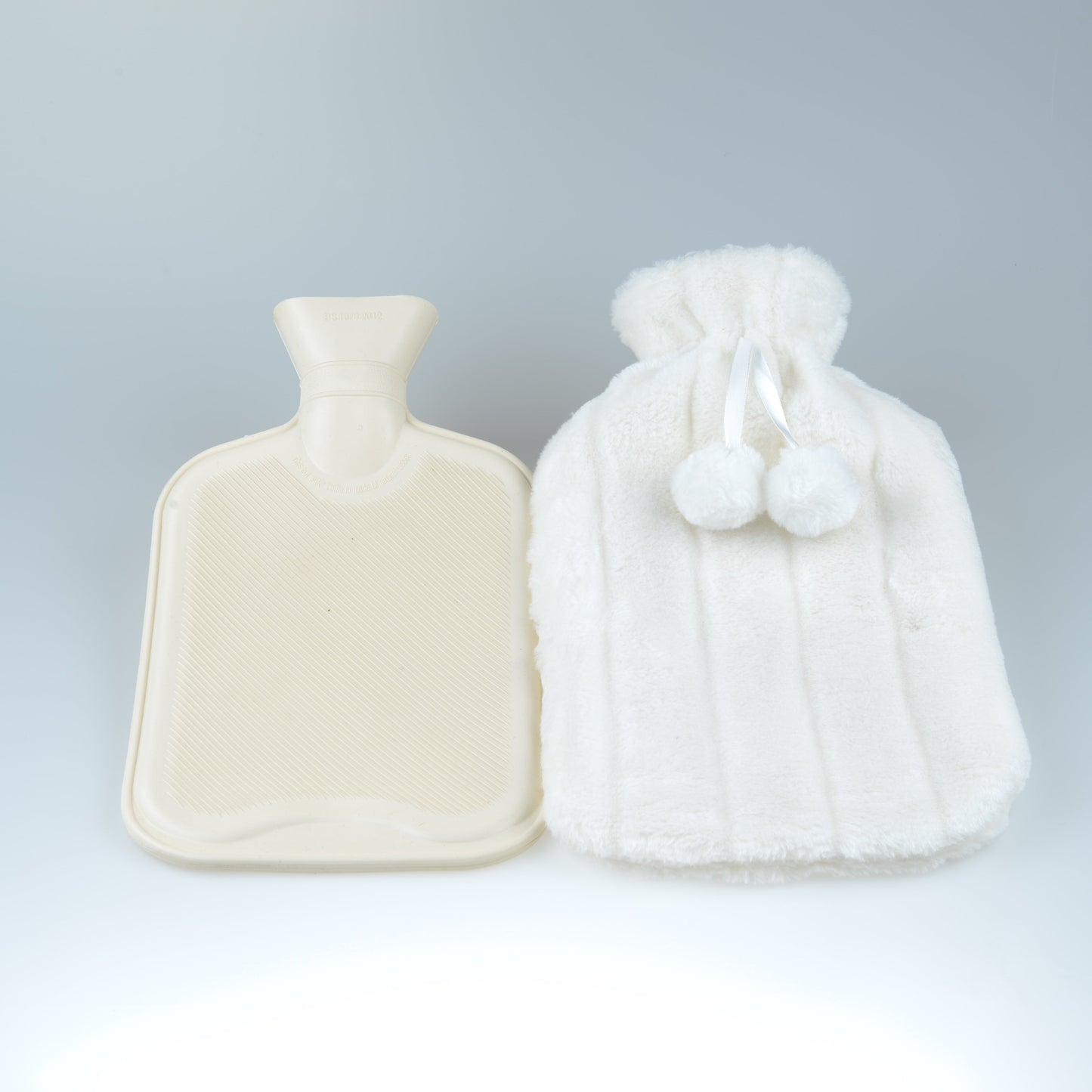 Hot Water Bottle-Plush Cream