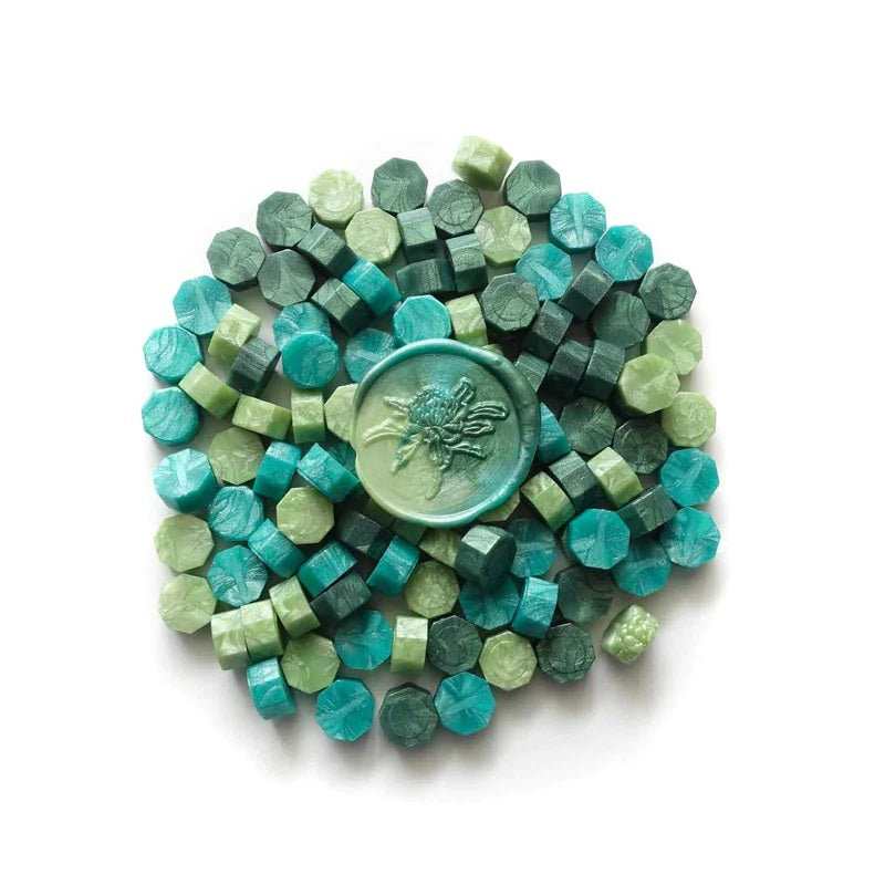 Sealing Wax Beads - Mixed Greens