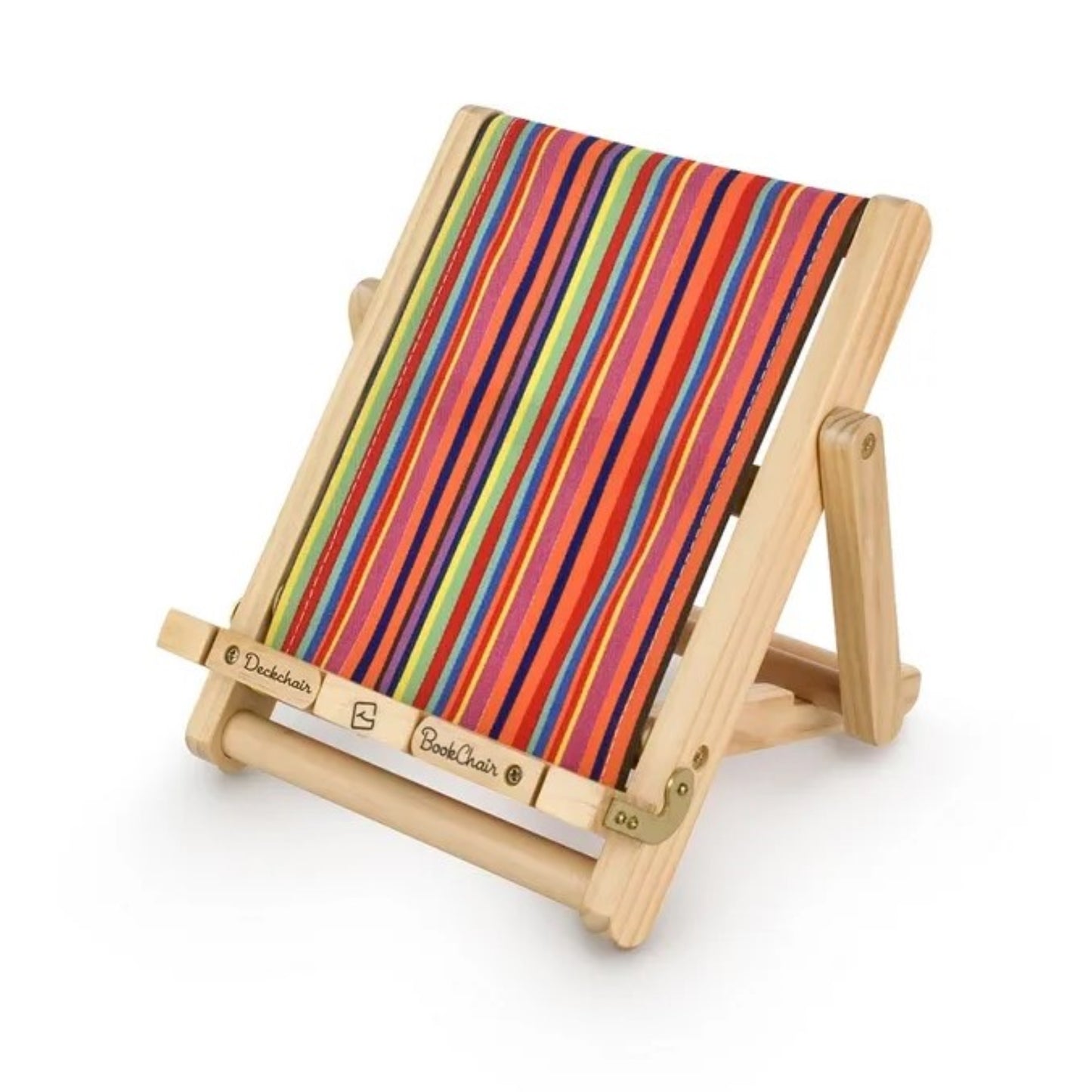 BookChair Deckchair - iPad/Tablet Stand & Book Holder - Multistripe