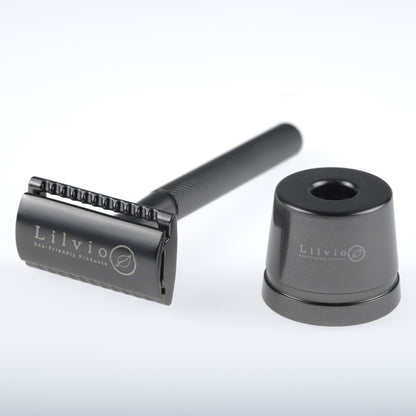 Safety Razor With Stand - Matte Black