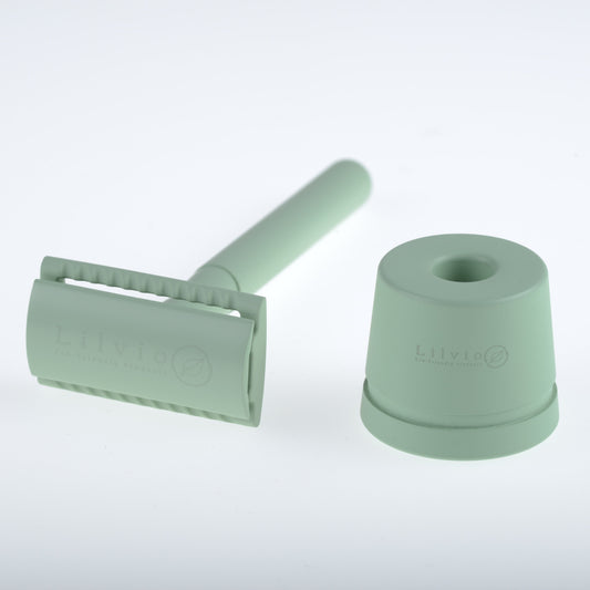 Safety Razor With Stand - Mint Green