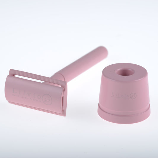 Safety Razor With Stand - Pink