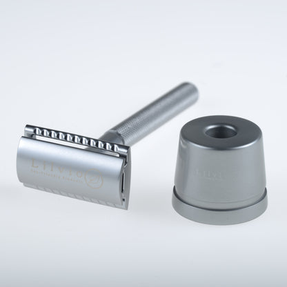 Safety Razor With Stand - Silver