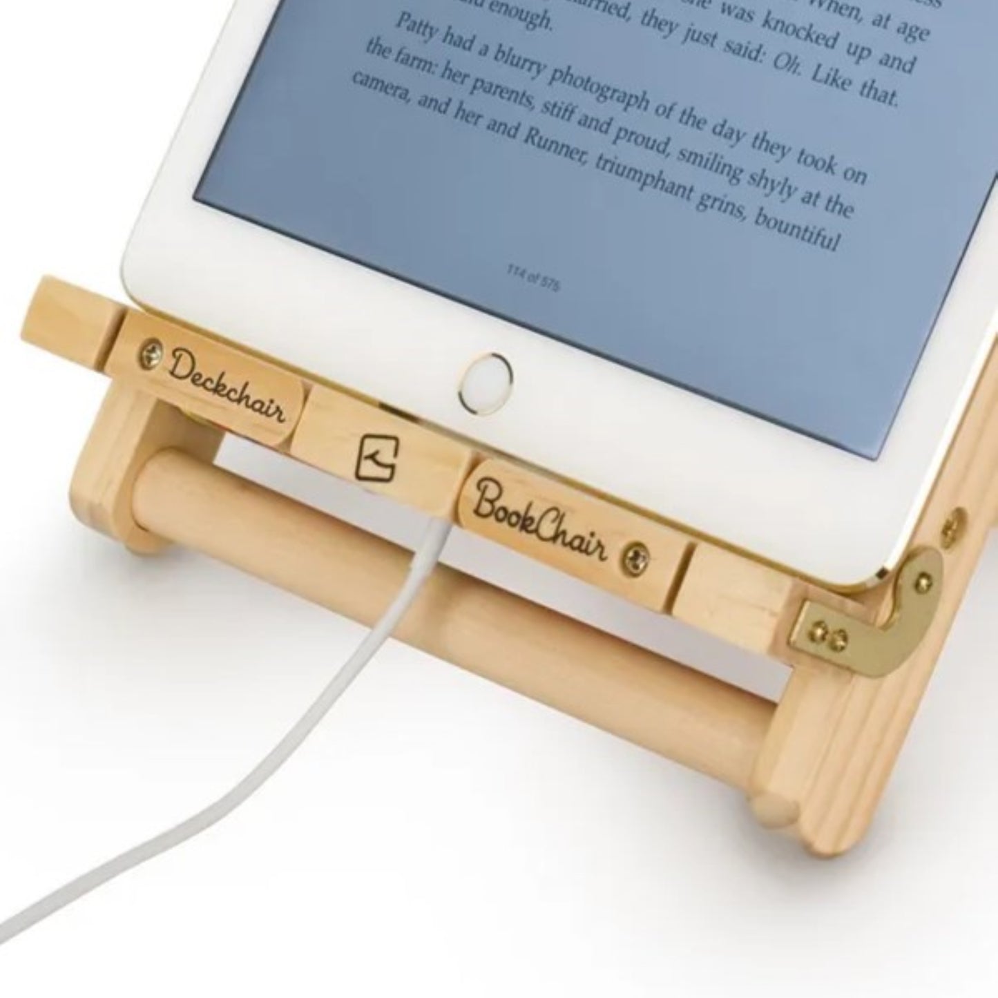 BookChair Deckchair - iPad/Tablet Stand & Book Holder - Multistripe