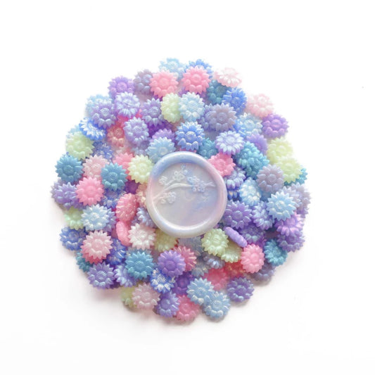 Sealing Wax Beads - Holographic Daisies